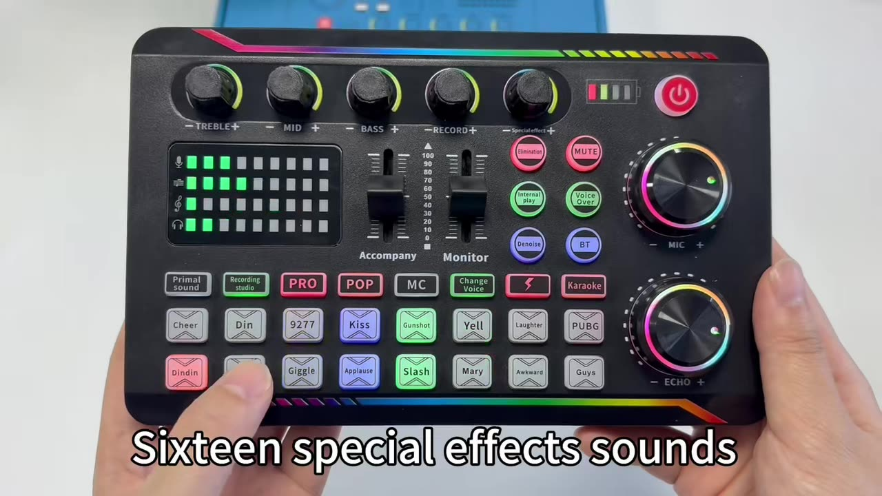 Microphone and sound card live streaming equipment package