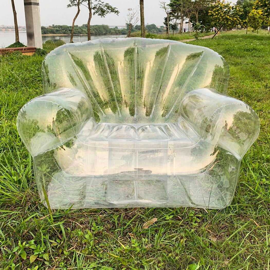 Indoor and outdoor transparent inflatable sofa