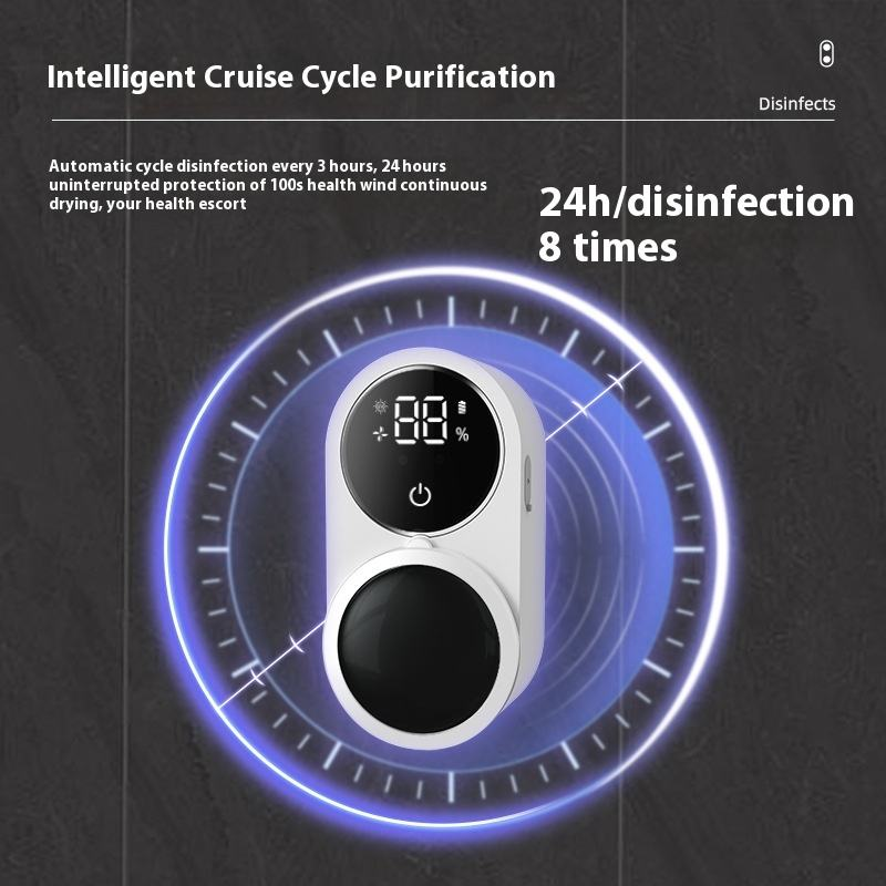 Wall-mounted double-person toothbrush ultraviolet intelligent sterilization and disinfection device