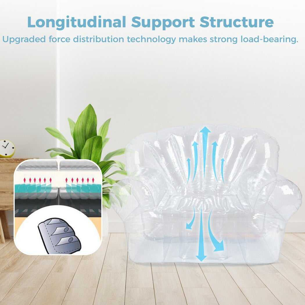 Indoor and outdoor transparent inflatable sofa