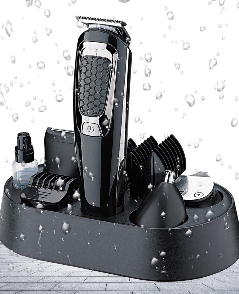 Exquisite five-in-one rechargeable hairbrush and shaving set