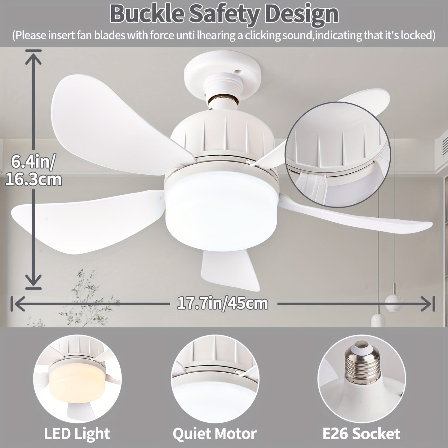 Remote-controlled rotating ceiling fan light