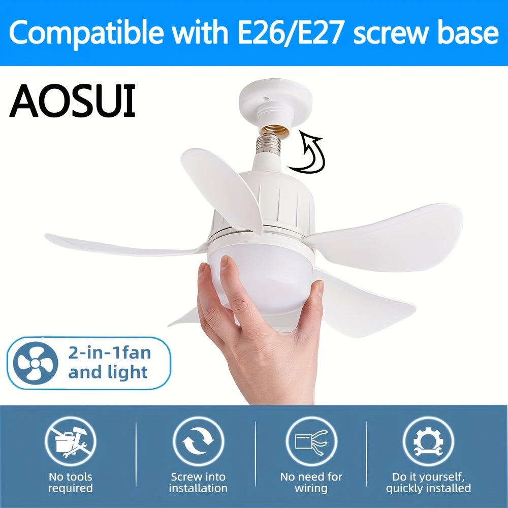 Remote-controlled rotating ceiling fan light