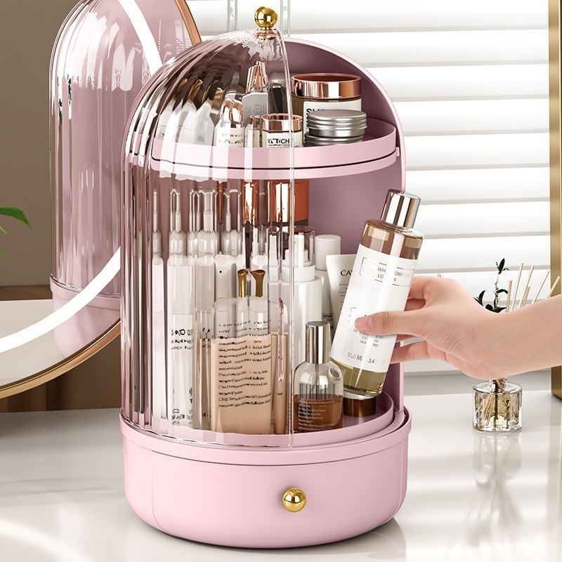 Rotating Birdcage Cosmetics Storage Box