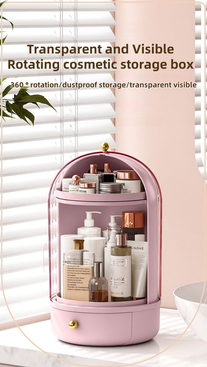 Rotating Birdcage Cosmetics Storage Box