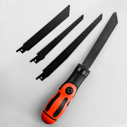 Portable household multi-functional drill bit and saw tool set