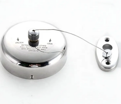 Household punch-free stainless steel retractable clothesline