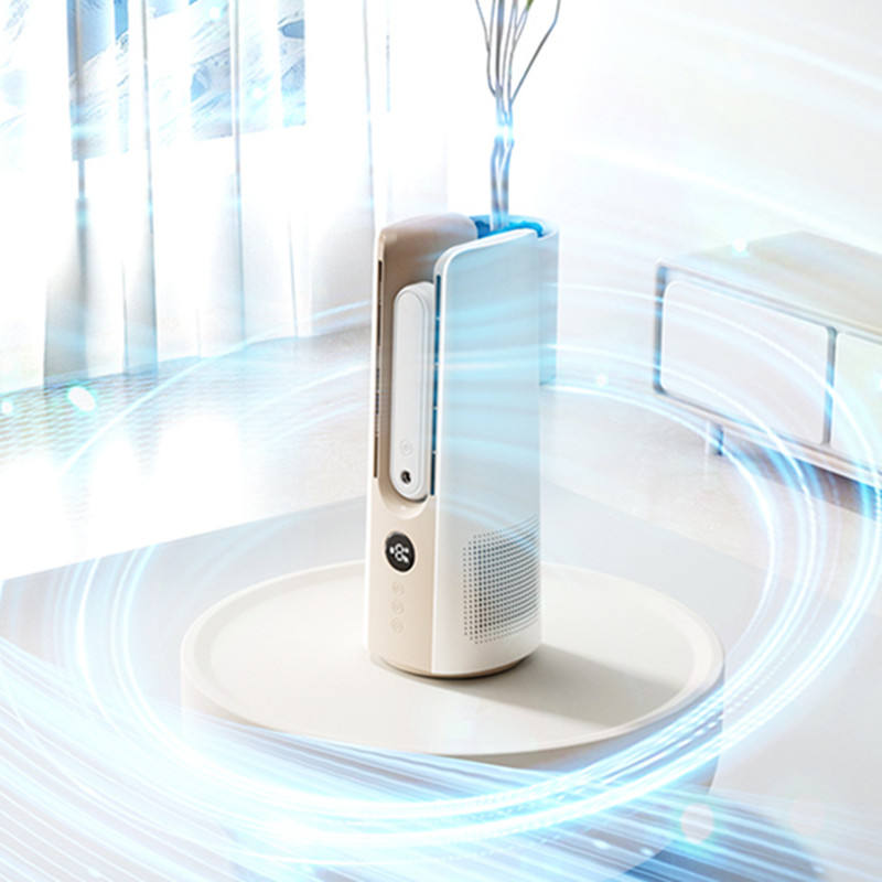 Household bladeless fan air purification cooler