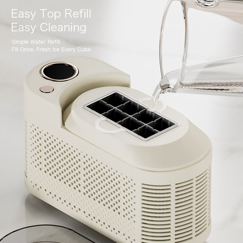 High-end portable ice maker, suitable for both household use and vehicle-mounted applications.