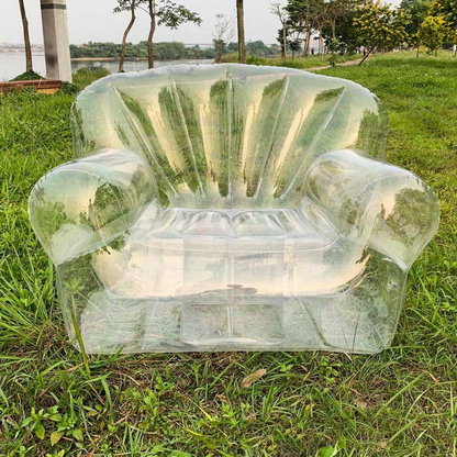 Indoor and outdoor transparent inflatable sofa