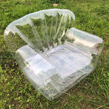 Indoor and outdoor transparent inflatable sofa