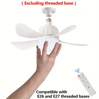 Remote-controlled rotating ceiling fan light