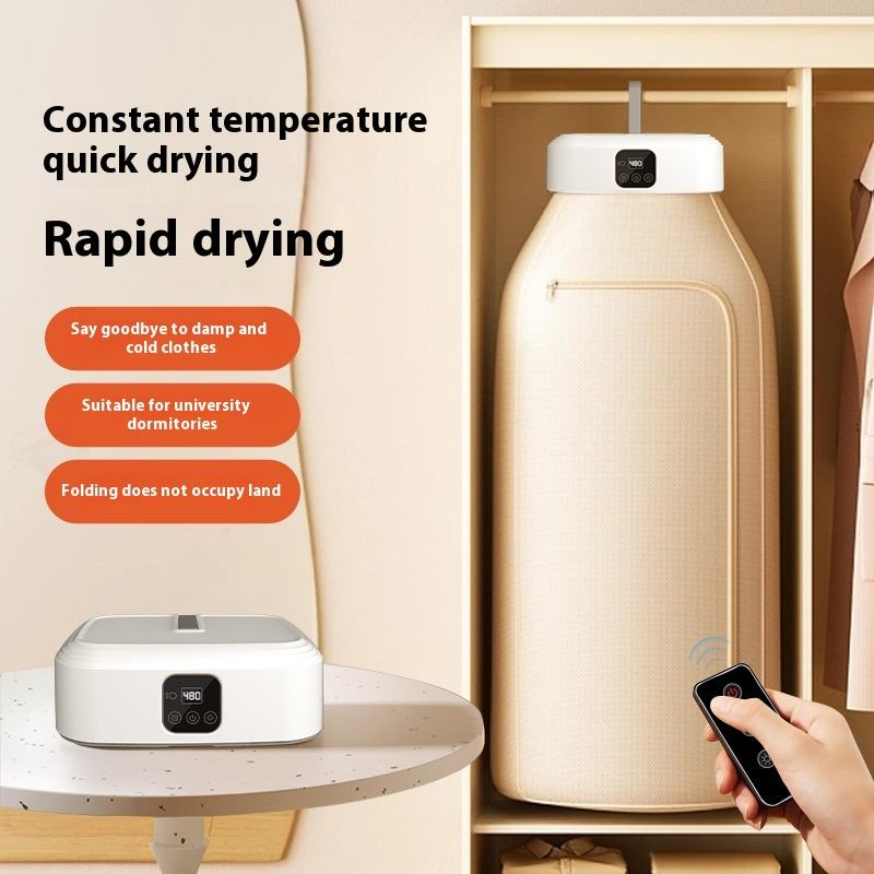 Compact foldable household dryer