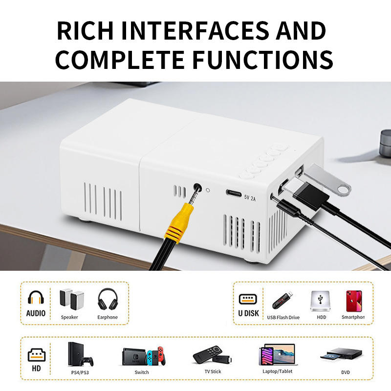 High-definition intelligent miniature portable LCD audio and video projector