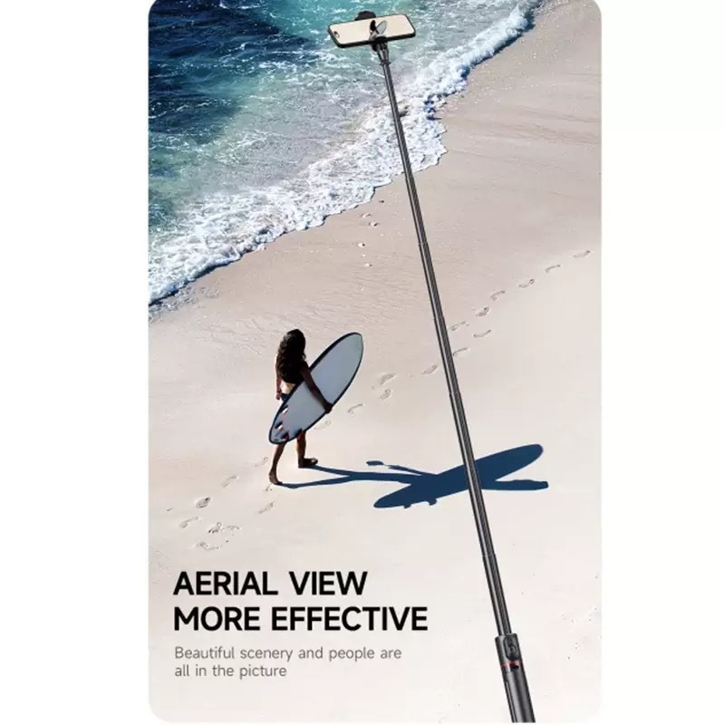 A mobile phone tripod that automatically opens upon landing