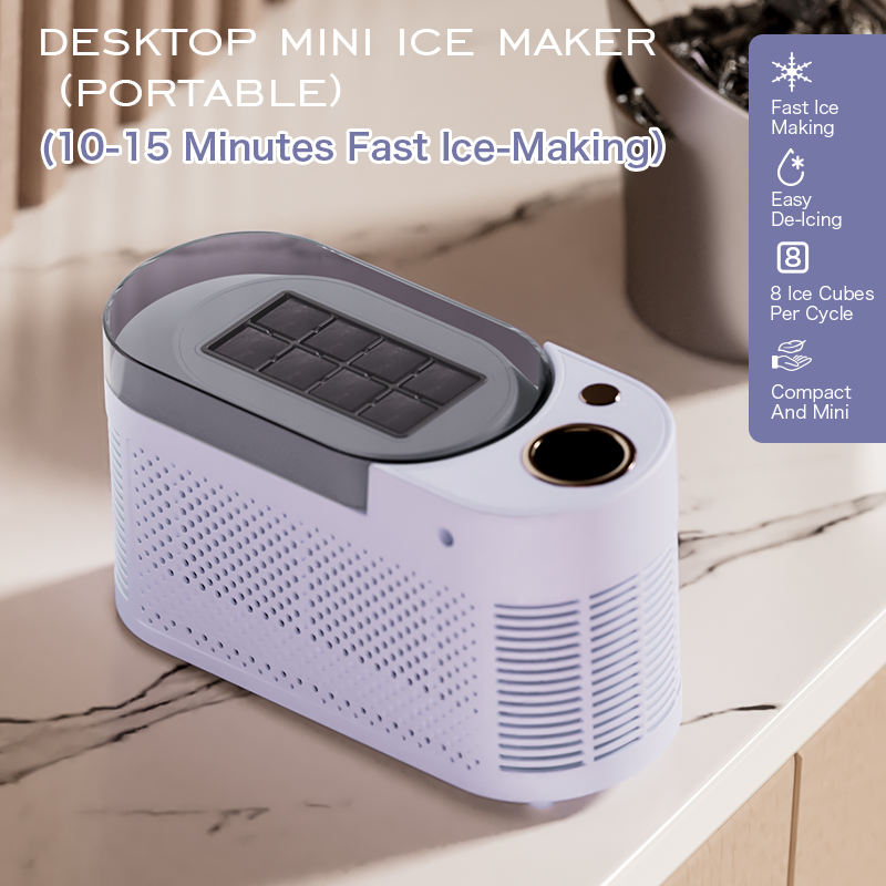High-end portable ice maker, suitable for both household use and vehicle-mounted applications.