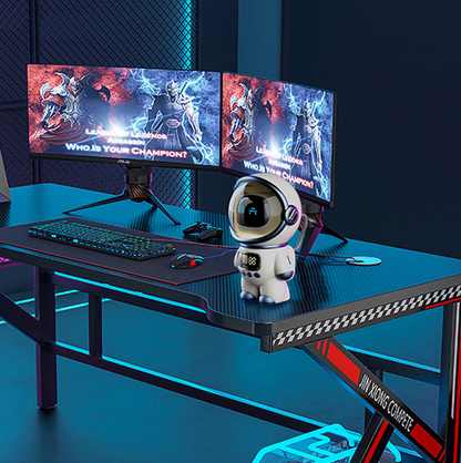 Intelligent astronaut, featuring AI intelligent voice, Bluetooth speaker, clock alarm, speaker, and night light functions.