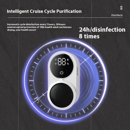 Wall-mounted double-person toothbrush ultraviolet intelligent sterilization and disinfection device