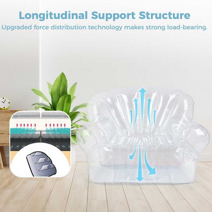 Indoor and outdoor transparent inflatable sofa