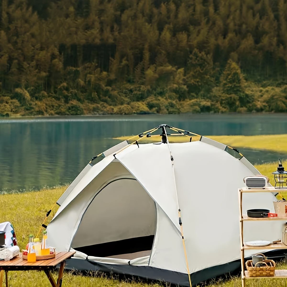 Outdoor automatic quick-opening tent