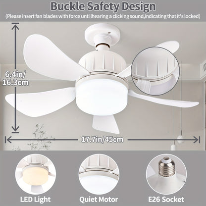 Remote-controlled rotating ceiling fan light