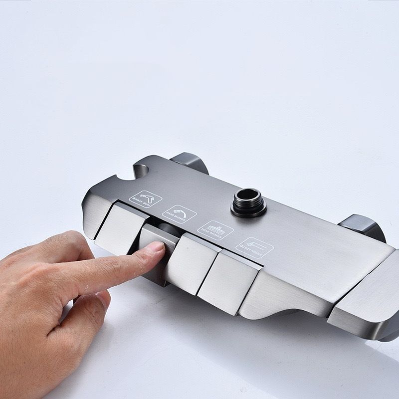 Wall-mounted piano shower faucet device