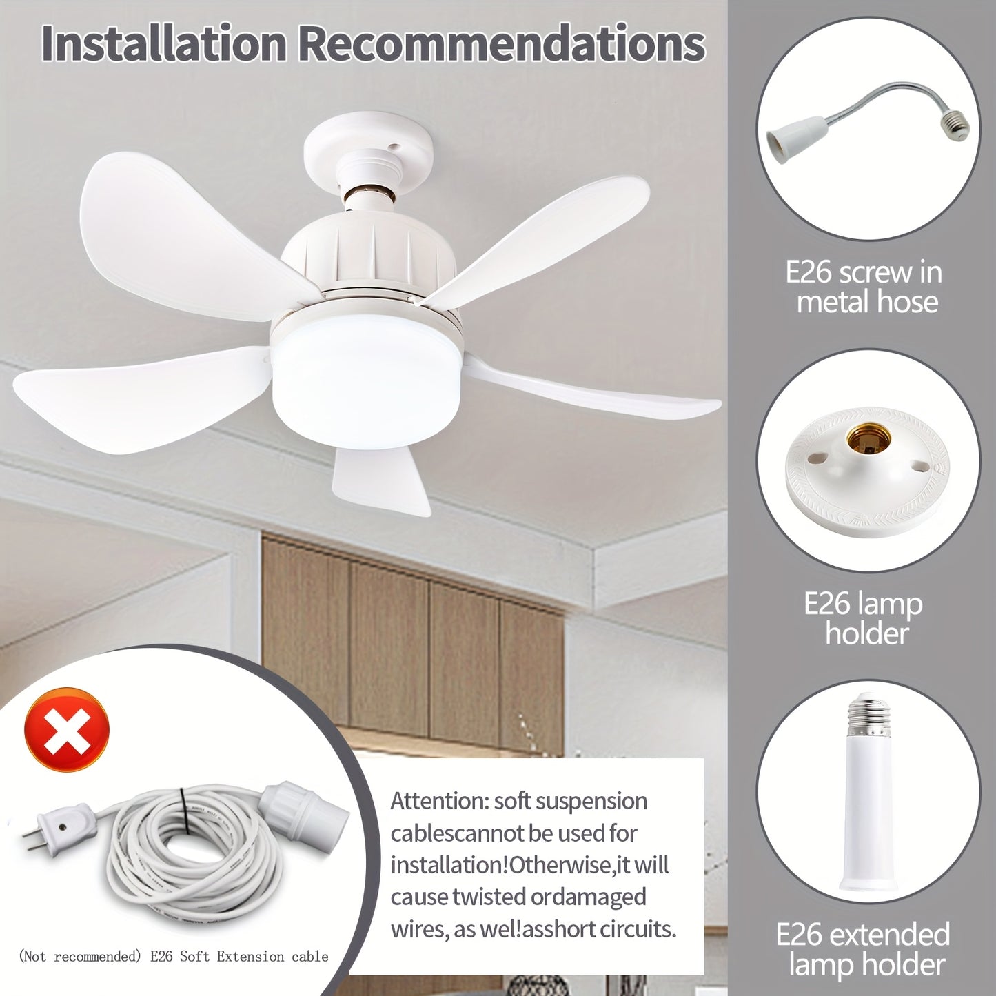 Remote-controlled rotating ceiling fan light