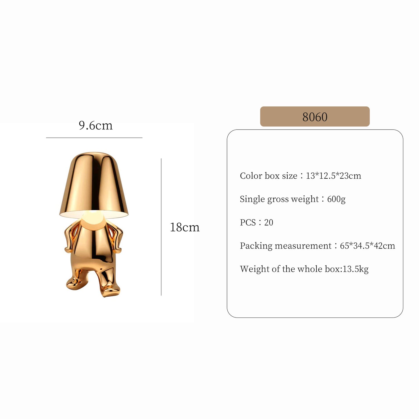 Little Golden Man Desk Lamp