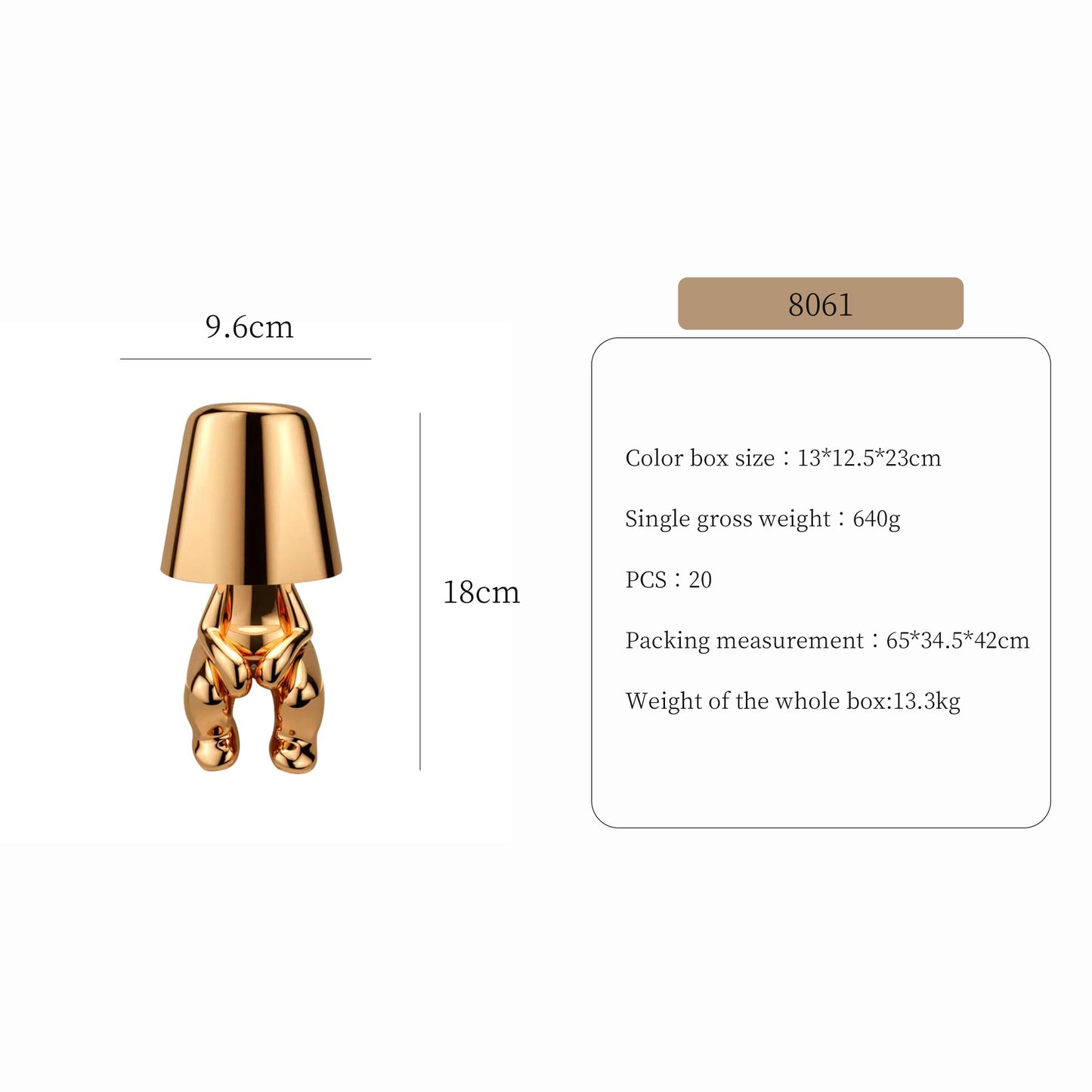Little Golden Man Desk Lamp