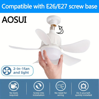 Remote-controlled rotating ceiling fan light