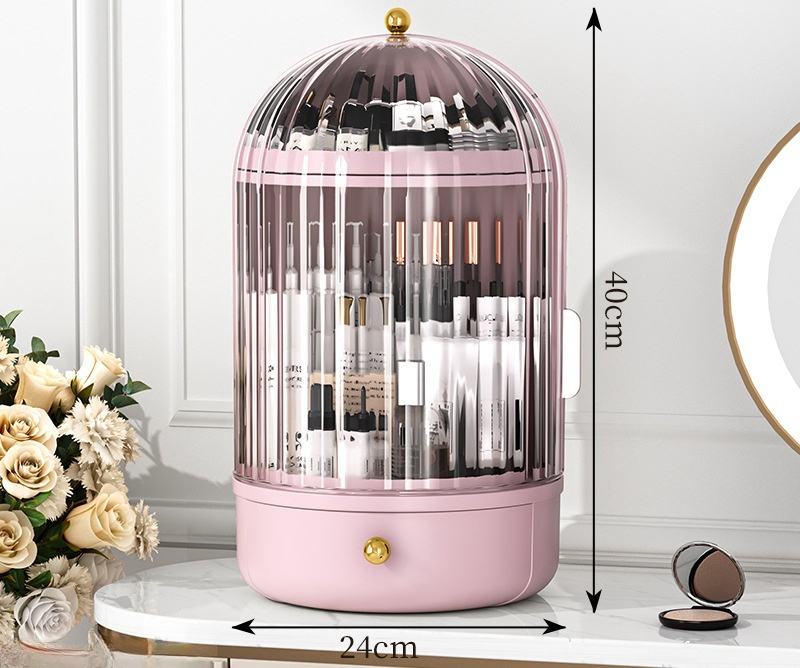 Rotating Birdcage Cosmetics Storage Box